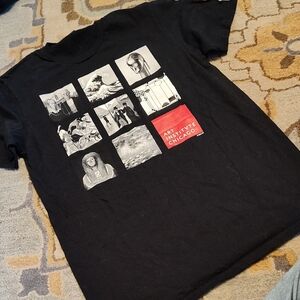 Chicago Art Institue Black Short Sleeve Tee with Graphic Panels and Red Logo